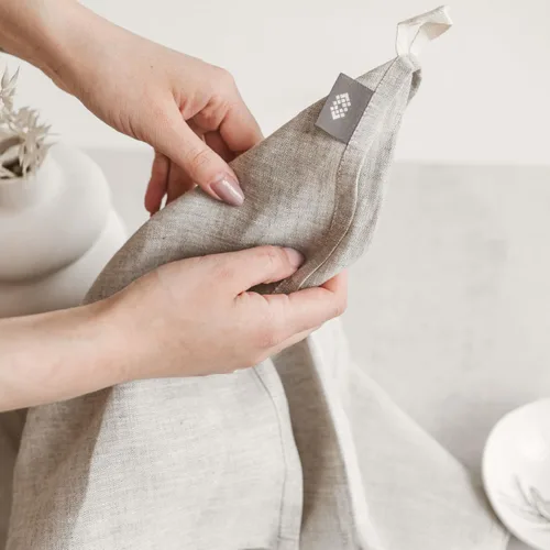 Miniatura 7 de Paños de Cocina de Lino Puro 100% Lino - Juego de 4 Toallas de Cocina y Paños de Cocina Naturales - Paños de Té - Pequeñas Toallas de Mano