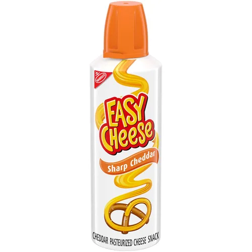 Easy Cheese Aperitivo de queso cheddar afilado, 8 onzas