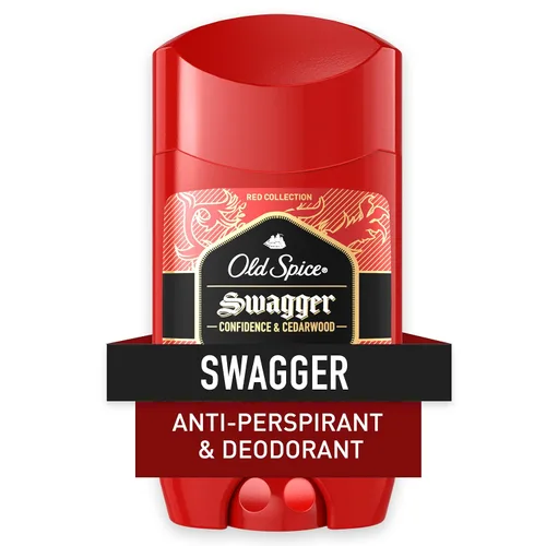 Old Spice Desodorante antitranspirante para hombres, protección contra olores 24/7, frescura duradera 24/7, colección roja, Swagger con aroma a