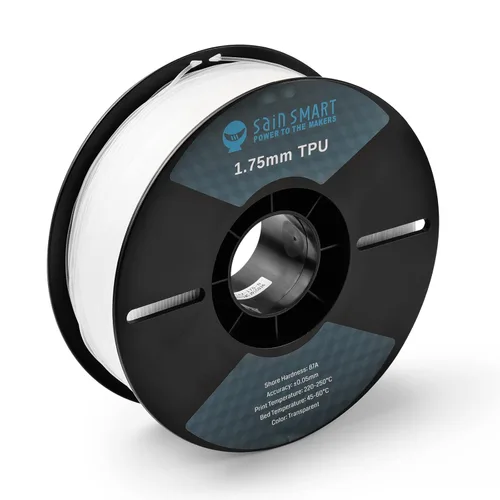 SainSmart filamento de TPU 87A 1.75mm filamento flexible de TPU para impresora 3D, carrete de 1kg, natural