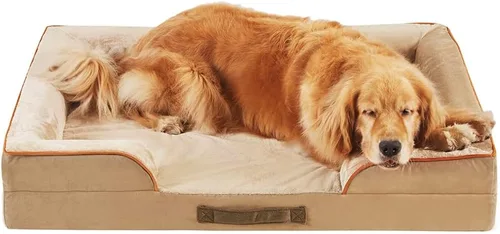 Friends Forever Cama ortopédica para perros extra grandes, sofá cama impermeable de espuma viscoelástica para perros XL con funda extraíble lavable,