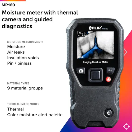 Miniatura 3 de FLIR MR160 - Higrómetro con imagen térmica - con IGM (Medición guiada por infrarrojos), con pin y sin pin