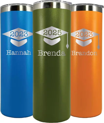 AVITO Vaso de graduación personalizado grabado con láser de 20 onzas – Clase de 2025 y 2026, senior 2025 y 2026, recuerdo de graduación