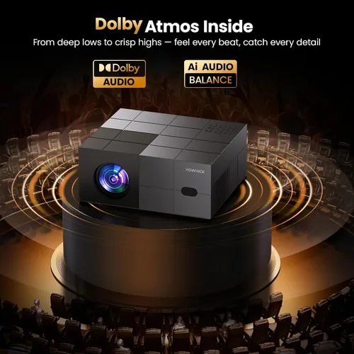 Miniatura 4 de Proyector 4K con aplicaciones integradas, 1500 ANSI/compatible con Netflix/Dolby Audio Smart Projector con WiFi 6 y Bluetooth 5.3, proyector de cine