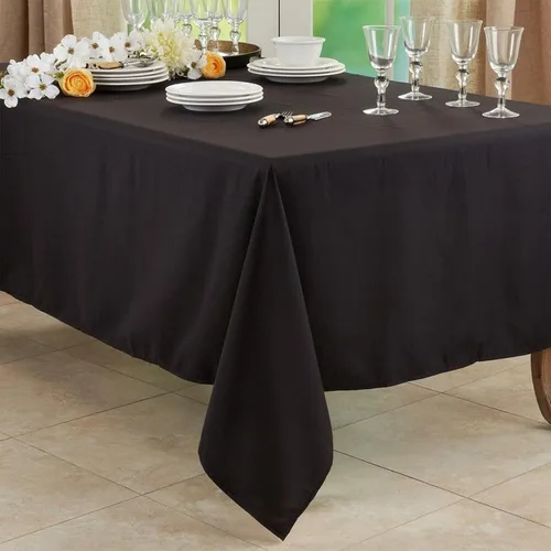 Miniatura 5 de Mantel rectangular de poliéster, manteles para mesas rectangulares de 6 pies, manteles de tela decorativa lavable para bodas, banquetes y campamento