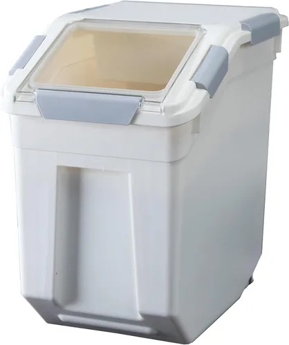 Miniatura 12 de HANAMYA Contenedor de almacenamiento de arroz de 10 litros / 20 libras con taza medidora, sin BPA, para arroz Grano Alimento para mascotas