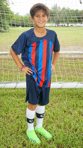 Miniatura 8 de Uniformes de fútbol para niños, camiseta deportiva y pantalones cortos para niños, ropa deportiva, unisex, de 4 a 14 años
