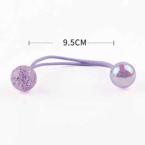 Miniatura 6 de 14 ligas coloridas de doble bola, bandas para el cabello con cuentas, cuerdas elásticas para el cabello, elásticos de cabello grueso para niñas