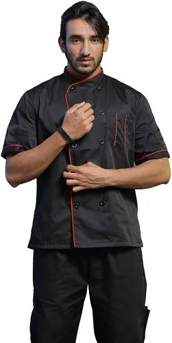 Miniatura 3 de TOPTIE - Chaqueta de chef de manga corta unisex