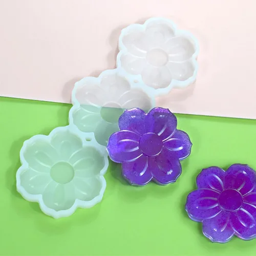 Miniatura 10 de mostsom Moldes de silicona para piruletas, moldes de silicona para piruletas de chocolate, con diseño de hojas, flores, dulces, sin palillos, 2