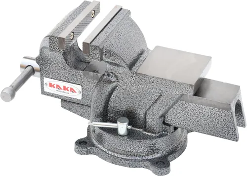 Miniatura 25 de KAKA INDUSTRIAL Prensas de banco de 3 pulgadas de ancho de mandíbula, apertura de mandíbula de 3.5 pulgadas, Base giratoria resistente