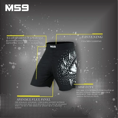 Miniatura 2 de MS9 Pantalones cortos de artes marciales mixtas para hombres, Grappling Kick Boxing BJJ Boxing