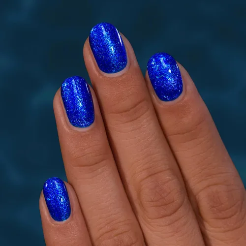 Miniatura 5 de ILNP Sea Glass - Esmalte de uñas brillante azul cobalto profundo