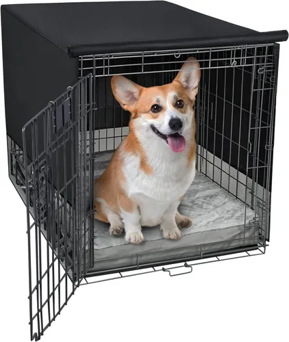 Miniatura 25 de Explore Land Funda transpirable para jaula de perro, ventilación de malla de 4 lados, funda básica para perrera para mascotas, todos los lados