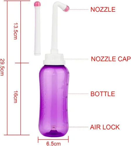 Miniatura 3 de Bidé de viaje iBzera - Botella de bidé portátil de mano – Limpiador de bidé de inodoro de baño, limpiador en la parte inferior, limpiador en aerosol