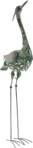 Miniatura 2 de Deco 79 Escultura decorativa de grúa de metal para jardín para interiores y exteriores, juego de 2 esculturas para exteriores de 40 pulgadas, 38