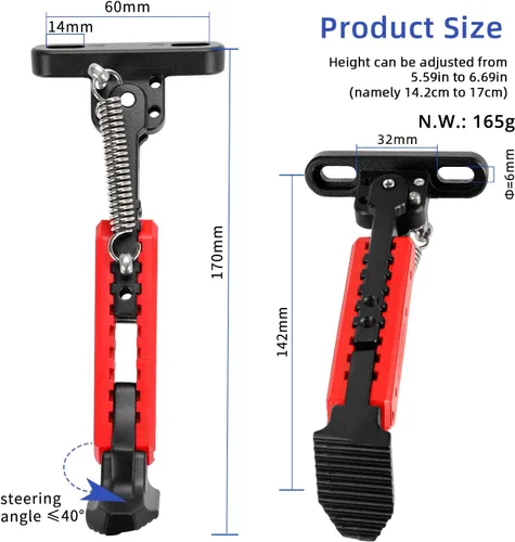Miniatura 4 de ulip Patinetes eléctricos Soporte de estacionamiento ajustable Accesorios de repuesto para Gotrax G4 Hiboy S2 Pro Xiaomi M365 1S Pro Pro2 MI3 Negro