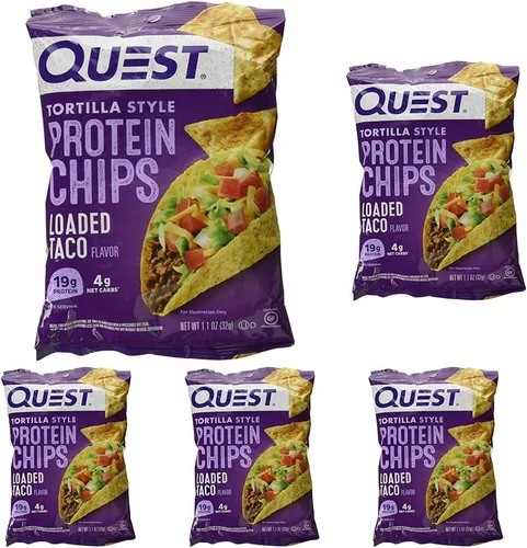 Miniatura 9 de Quest Tortilla Style - Paquete variado de chips de proteína, chile lima, queso nacho, tacos cargados, 12