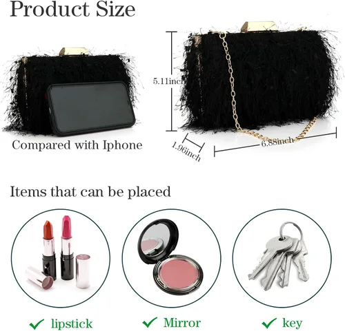 Miniatura 5 de Bolso de mano para mujer lindo bolso de mano con asa superior bolso cruzado para boda fiesta baile de graduación banquete