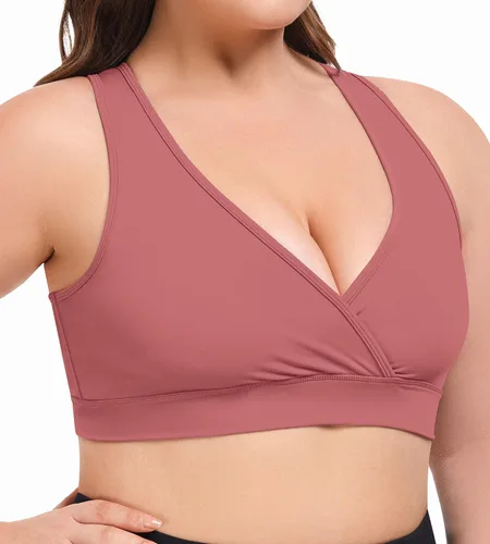 Miniatura 3 de Bralette de maternidad y lactancia para mujer, 5 unidades (S-4XL) - Bralette cómodo con espalda cruzada