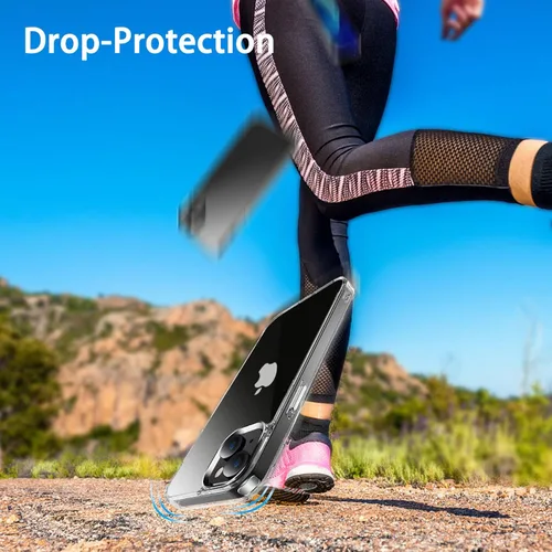 Miniatura 7 de JJGoo Compatible con iPhone 13 Funda transparente, transparente a prueba de golpes, delgada, antiarañazos, carcasa protectora de policarbonato duro