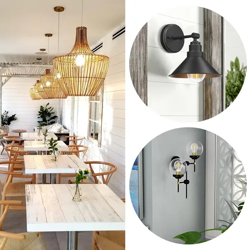 Miniatura 5 de Qingmiao Bombilla LED Edison A19 E26 con base regulable, 4 W (equivalente a 40 vatios) 3000 K blanco cálido suave, bombilla de filamento LED de 6 W