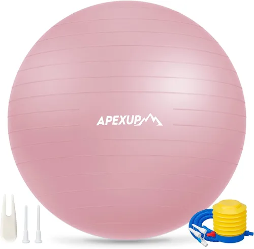 Miniatura 19 de APEXUP Pelota de Yoga Pelota de Ejercicio Antideslizante Resistente para Fitness, Equilibrio y Entrenamiento del Core
