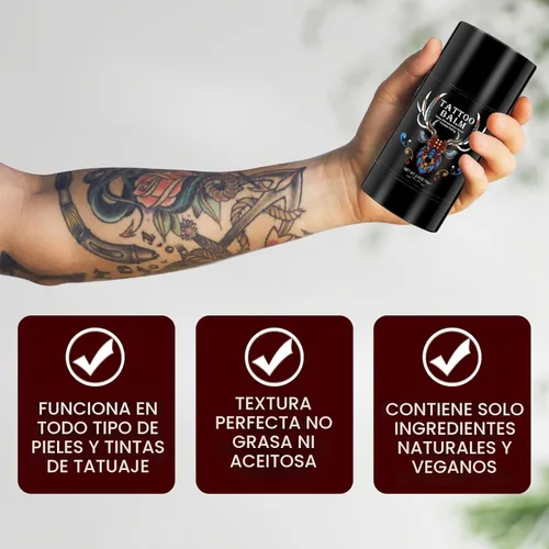 Miniatura 4 de Yecuce - Mantequilla bálsamo para el cuidado posterior de tatuajes, 2.6 oz, crema hidratante y mejoradora del color para tatuajes nuevos y viejos