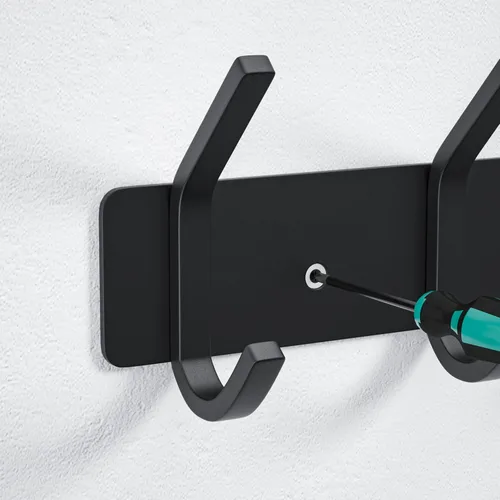 Miniatura 6 de VAEHOLD Ganchos de Pared para Abrigos Montados en Pared, Perchero con 6 Ganchos Dobles para Colgar Toalla Sombrero Abrigo Bata Bolsa Llave para Baño