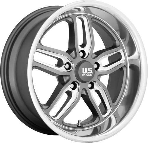 U129 CTEN 22" Inch 5x127 4 Ruedas Llantas 22x8.5 +0.039 in Gris Fresado