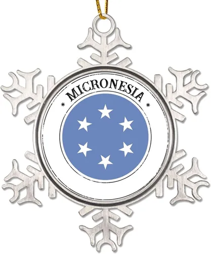 Miniatura 12 de Mozambique - Adornos de Navidad de copo de nieve de metal, recuerdo patriótico, regalo de recuerdo de país, adornos de Navidad para árbol, bandera