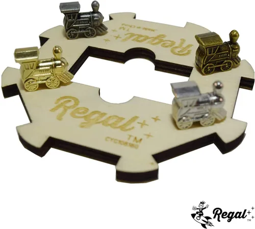 Miniatura 3 de Regal Games Juego de dominó doble de tren mexicano con 12 fichas para adultos y niños, juego de dominó con 91 azulejos de puntos de colores y 4