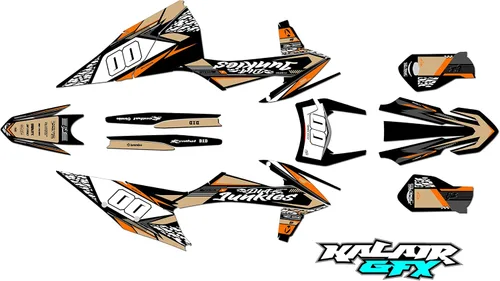 Miniatura 8 de Kit de gráficos para KTM Enduro 2-Stroke 150 EXC, 250 EXC y 300 EXC años 2020, 2021, 2022 y 2023 Rugged Series Magenta 16 Mil - Adhesivo de carreras