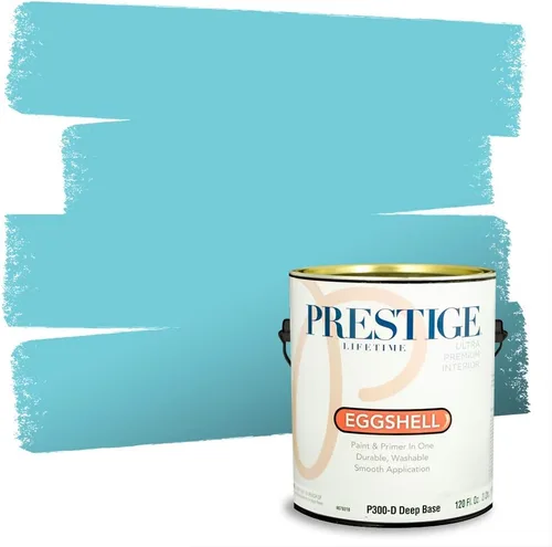 Miniatura 231 de Prestige Paints. - Base y pintura para exteriores en un solo galón, 1 galón. plano, comparable con Sherwin Williams Topsail. SW6799-PCM
