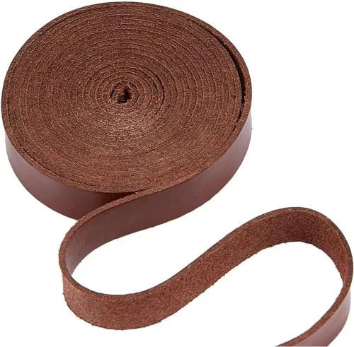 Miniatura 28 de GORGECRAFT Correas de cuero genuino de grano completo de 1.5 pulgadas de ancho y 78 pulgadas de largo, tira de piel sintética de una sola cara