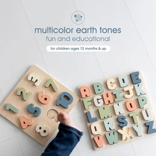 Miniatura 2 de Pearhead Rompecabezas de números de madera, juguete de aprendizaje de 1 a 10 para niños pequeños, rompecabezas educativo Montessori