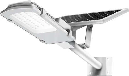 Miniatura 8 de Gebosun Farola solar, luces LED solares de 100 W, funciona desde el atardecer hasta el amanecer, 8600 lm, 6000 K, IP65 impermeable, montado