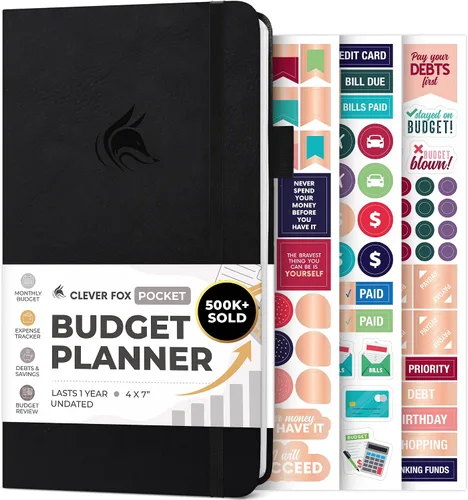 Miniatura 9 de Clever Fox Planificador de presupuesto de bolsillo, mini cuaderno de seguimiento de gastos. Organizador de presupuestos mensual, cuaderno