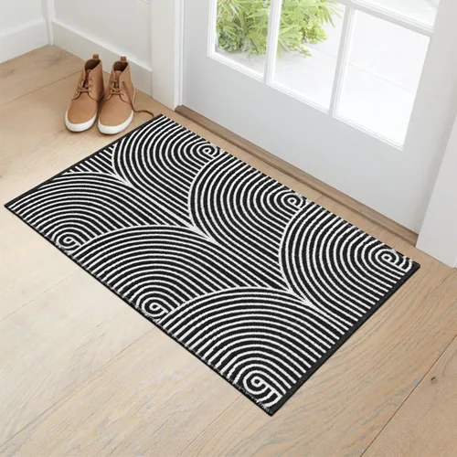 Miniatura 8 de Tiffasea Alfombras de cocina de 2 x 5 pies + 2 x 3 pies, alfombras de pasillo lavables modernas de algodón tejido de algodón para interiores