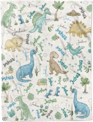 Miniatura 17 de Arteaga Mantas de bebé personalizadas para niños, manta de bebé de vehículos de construcción personalizada, 100% poliéster, edredón, azul, 30 x 40