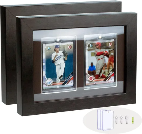 Miniatura 9 de Bivitre Marco de Exhibición de Tarjetas Coleccionables – Estuche de Exhibición de Tarjetas de Béisbol para Montaje en Pared con Protección UV