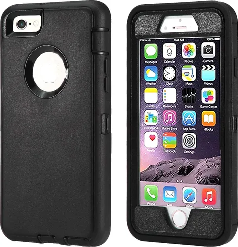 Miniatura 19 de Funda para iPhone 8 y iPhone 7, resistente, con función atril, protector de pantalla integrado, 4 en 1, fuerte y resistente a prueba de golpes
