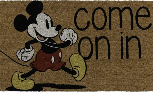 Miniatura 5 de Gertmenian 47534 Disney Mickey Mouse - Alfombra retro clásica de fibra de coco para entrada, paquete de 2 unidades, 20 x 34 pulgadas, color marrón