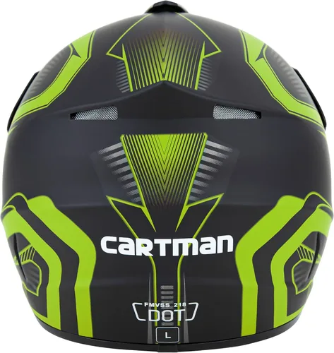 Miniatura 3 de CARTMAN Adult Full Face Motorcycle Helmet, DOT Approved Dirt Bike Helmet, Matte Black and Red for Offroad, ATV, and Motocross