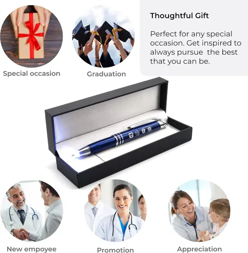 Miniatura 5 de Inkstone Lápiz médico regalo inspirado con cita "Donde el arte de la medicina es amado, también hay amor por la humanidad" Multifunción Lápiz