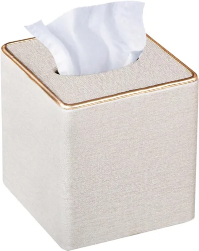 Miniatura 15 de Funda de caja de pañuelos de cuero cuadrado, actualización 99% compatible de gran tamaño, soporte de caja de pañuelos cúbico para papel facial