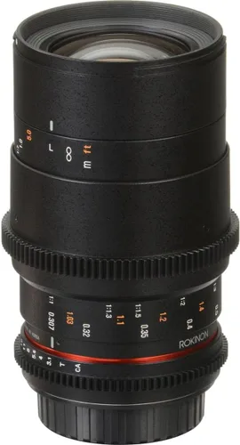 Miniatura 9 de Rokinon Cine DS 3.937 in T3.1 ED UMC Telefoto de Marco Completo Lente Macro Cine para Canon EF Digital SLR Cámaras