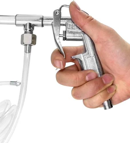 Miniatura 3 de QWORK Pistola de pulverización, Kit de pistola lavadora de limpieza de motor de aire neumática de aluminio, 1/4