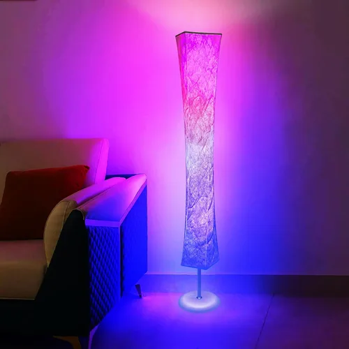 Miniatura 11 de WORLD WIN Lámpara de pie, lámpara de esquina LED RGB inteligente de 61'' con sincronización de música y 16 millones de colores DIY, 3 temperaturas