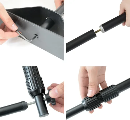 Miniatura 6 de t-sign profesional paso y repetición soporte de telón de fondo pancarta grande tubo telescópico para ferias y fotomatón, fondo con funda